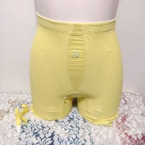 Vintage Sears Yellow Body Shaping Shapewear High Waisted Shorts Lingerie